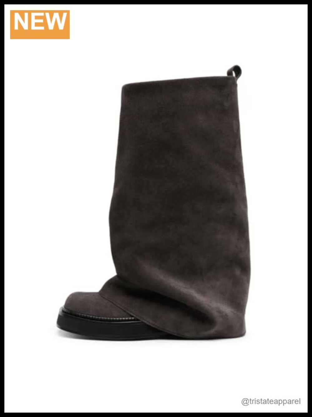 Suede Round Toe Platform Ankle Boots for Women, Chunky Mid-Low Heel Cowgirl